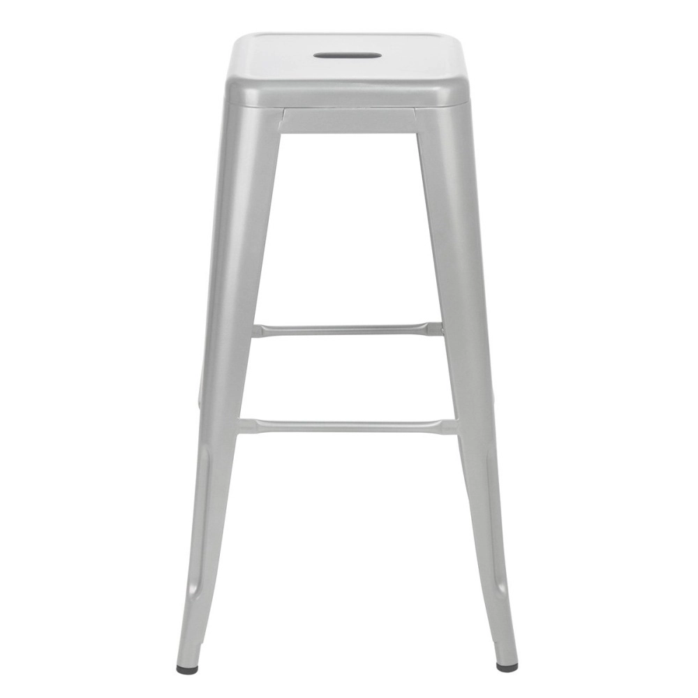 Kit 8 Banquetas alta para bancada Iron Tolix 76 cm - Prata