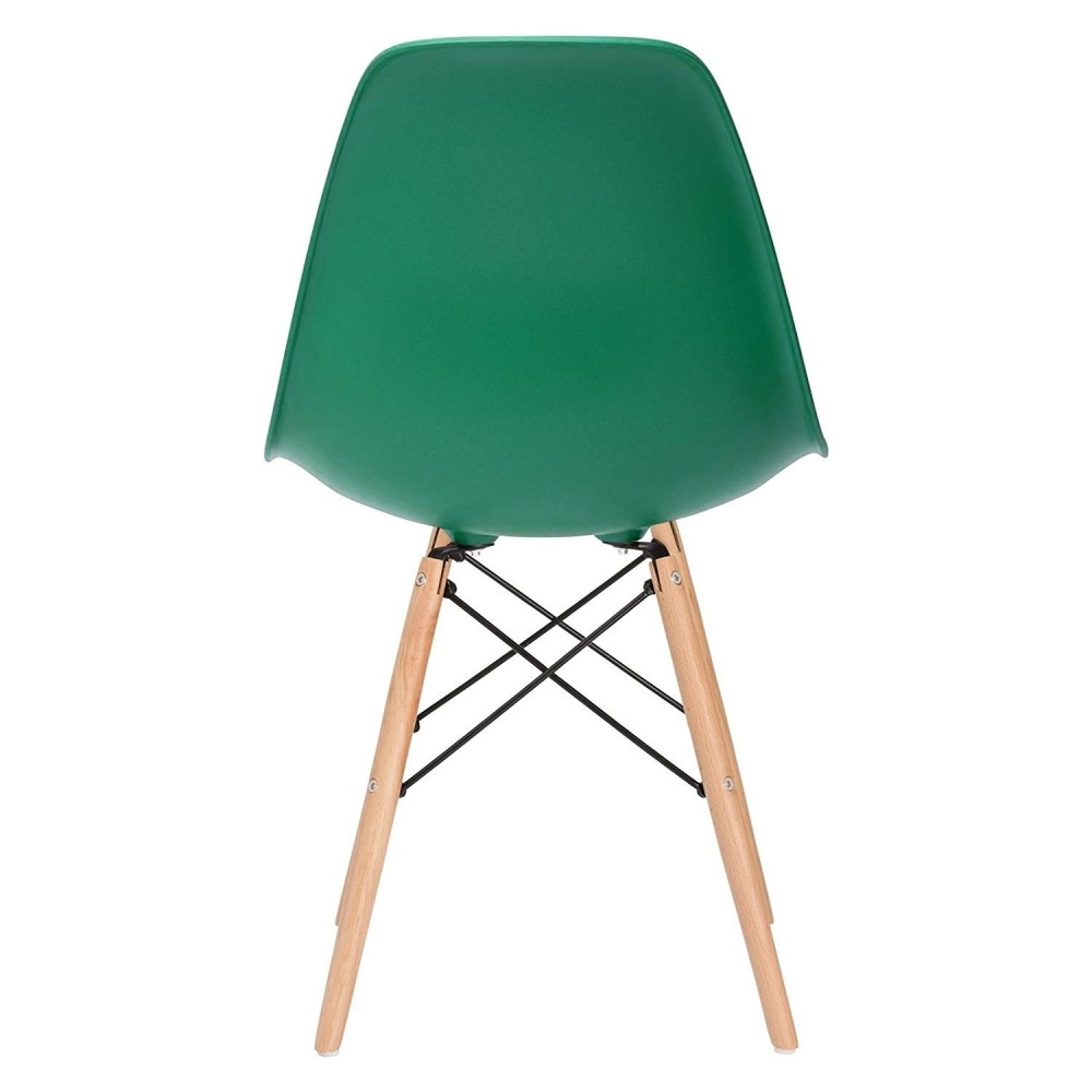 Kit 8 Cadeiras de jantar Charles Eames Eiffel DSW em Polipropileno - Verde escuro