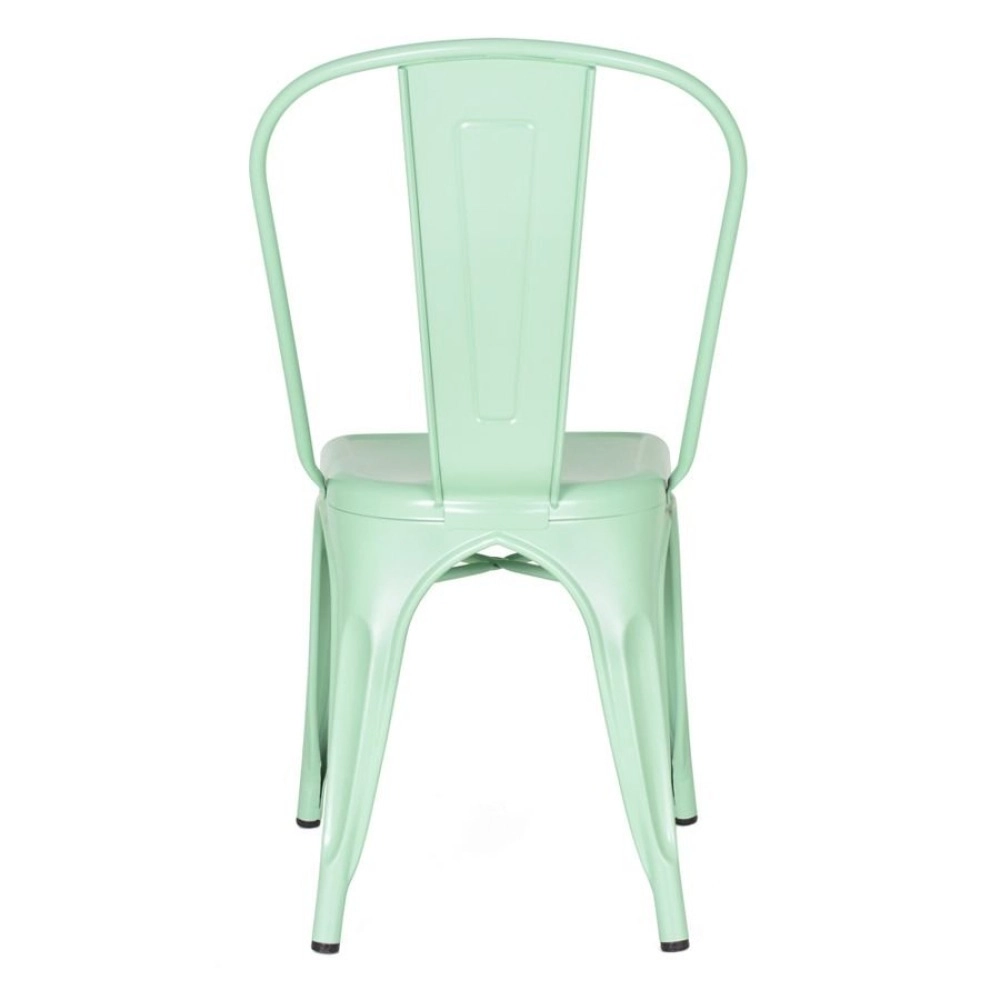 Kit 8 Cadeiras de jantar Iron Tolix com design industrial – Verde Claro