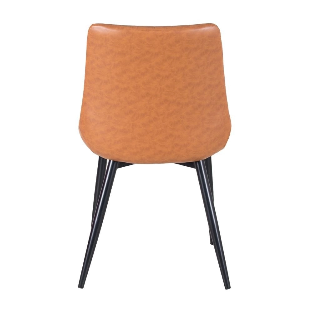 Kit 8 Cadeiras estofada Chicago com design industrial - Marrom