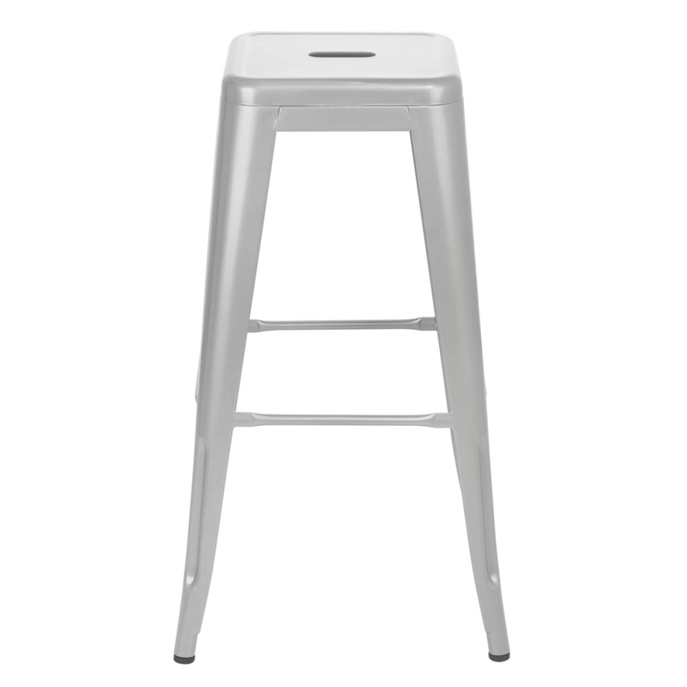 Kit com 2 Banquetas altas para bancada Iron Tolix 76 cm - Prata Kit com 2 Banquetas altas para bancada Iron Tolix 76 cm - Prata