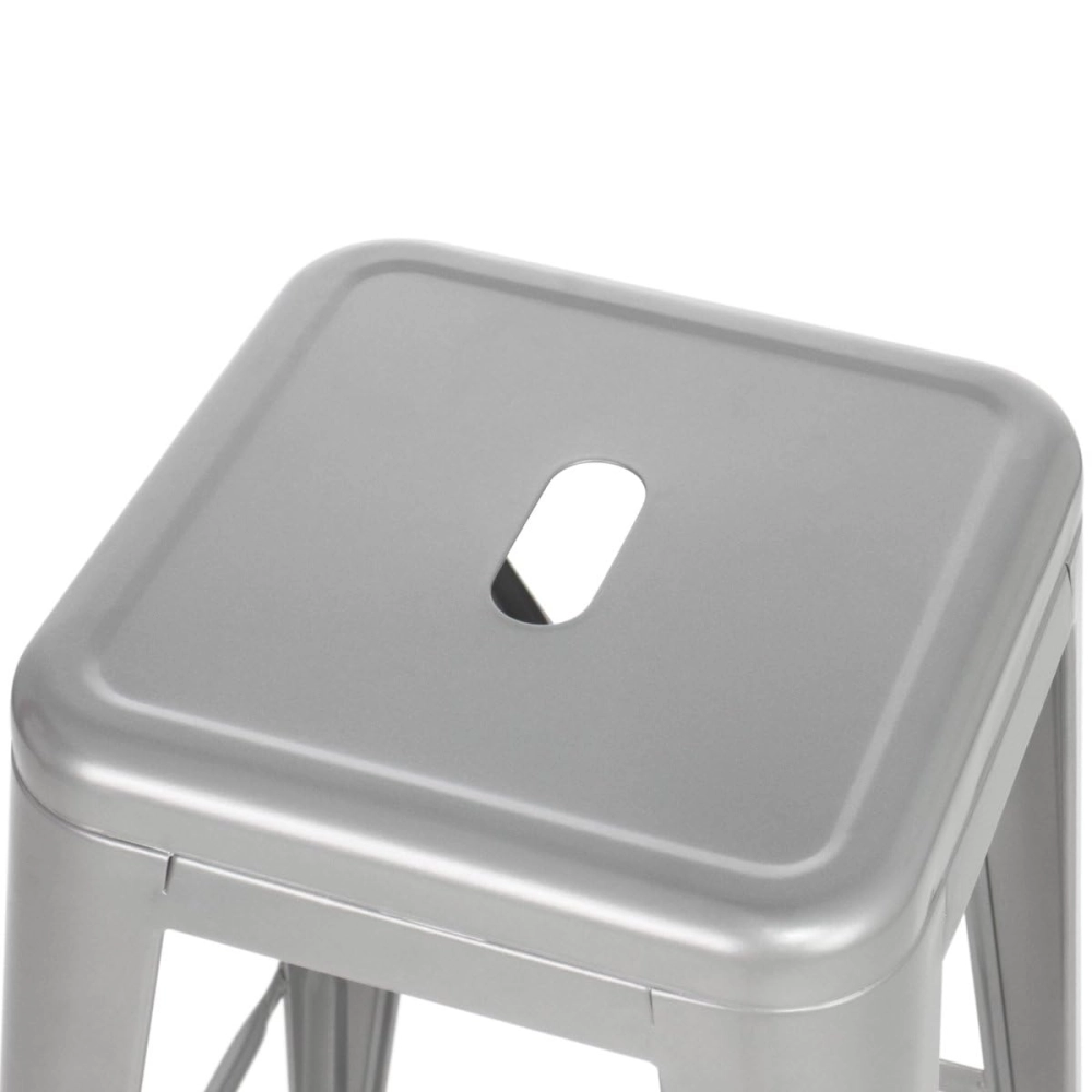 Kit com 2 Banquetas altas para bancada Iron Tolix 76 cm - Prata Kit com 2 Banquetas altas para bancada Iron Tolix 76 cm - Prata