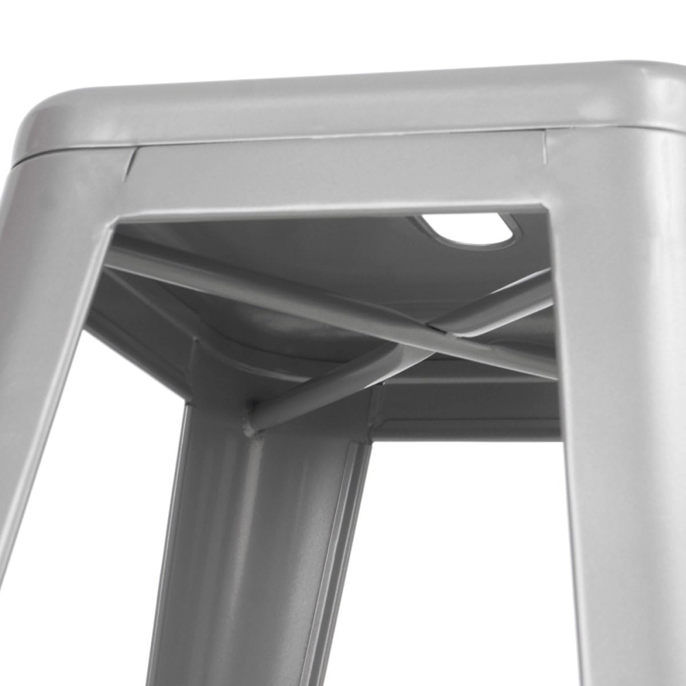 Kit com 2 Banquetas altas para bancada Iron Tolix 76 cm - Prata Kit com 2 Banquetas altas para bancada Iron Tolix 76 cm - Prata