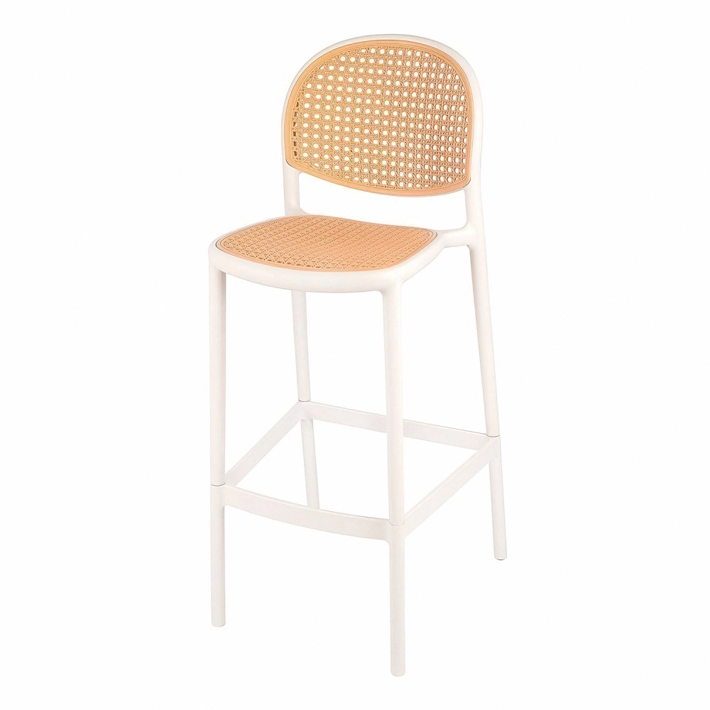 Kit com 2 Banquetas altas para bancada Mumbai com assento anatômico 78 cm – Branco Kit com 2 Banquetas altas para bancada Mumbai com assento anatômico 78 cm – Branco