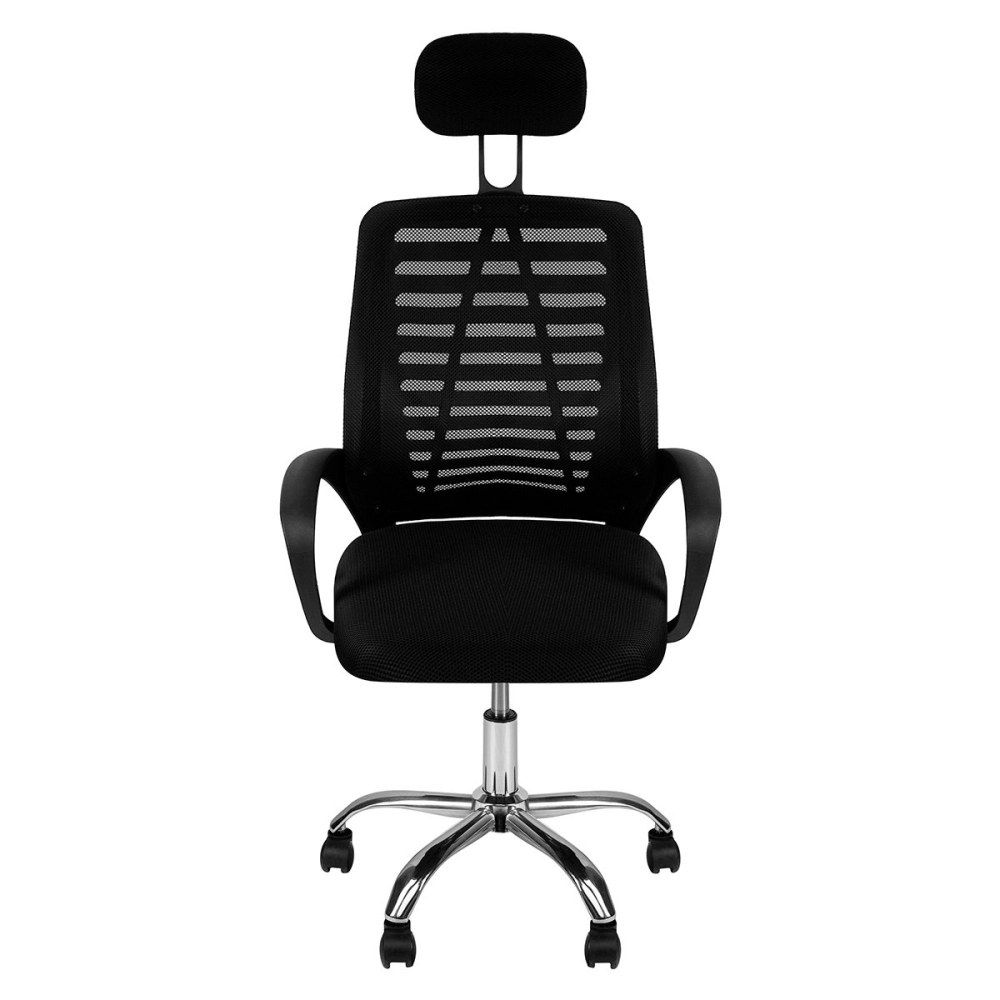 Kit com 2 Cadeiras Altas Viena para escritorio com rodizios - Preto Kit com 2 Cadeiras Altas Viena para escritorio com rodizios - Preto