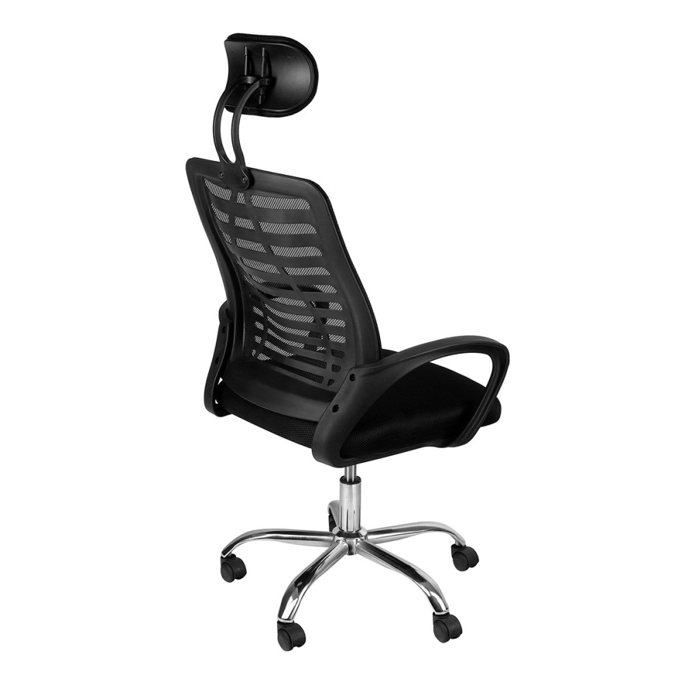 Kit com 2 Cadeiras Altas Viena para escritorio com rodizios - Preto Kit com 2 Cadeiras Altas Viena para escritorio com rodizios - Preto