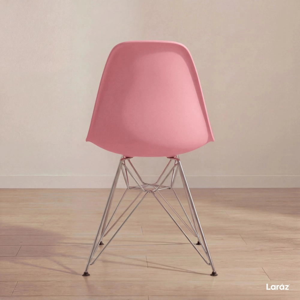 Kit com 2 Cadeiras de jantar Charles Eames Eiffel DKR em Polipropileno - Rosa claro Kit com 2 Cadeiras de jantar Charles Eames Eiffel DKR em Polipropileno - Rosa claro