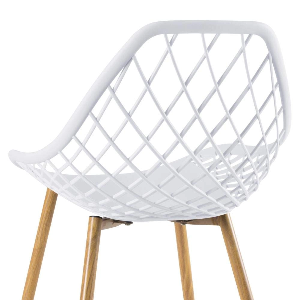 Kit com 2 Cadeiras de jantar Clarice Cloe com design contemporâneo - Branco Kit com 2 Cadeiras de jantar Clarice Cloe com design contemporâneo - Branco