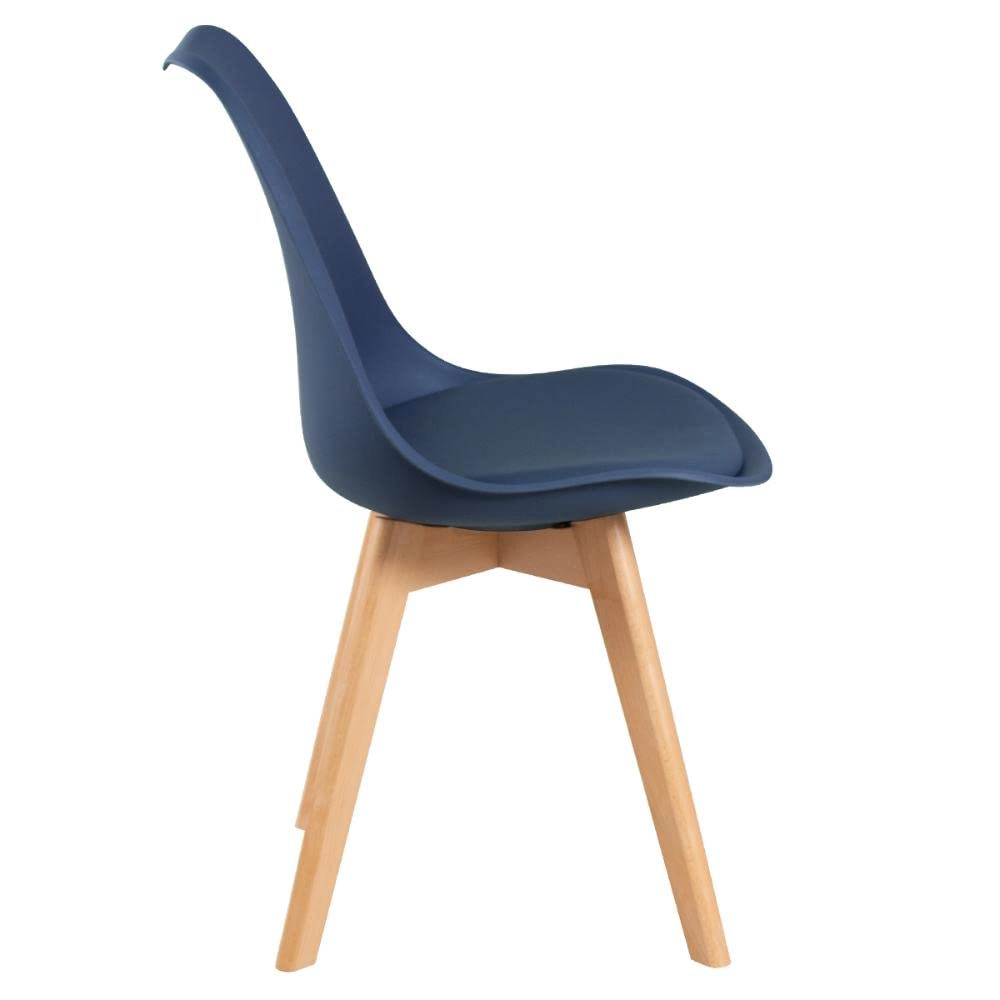 Kit com 2 Cadeiras de jantar Leda com assento estofado e design moderno - Amarelo Kit com 2 Cadeiras de jantar Leda com assento estofado e design moderno - Amarelo