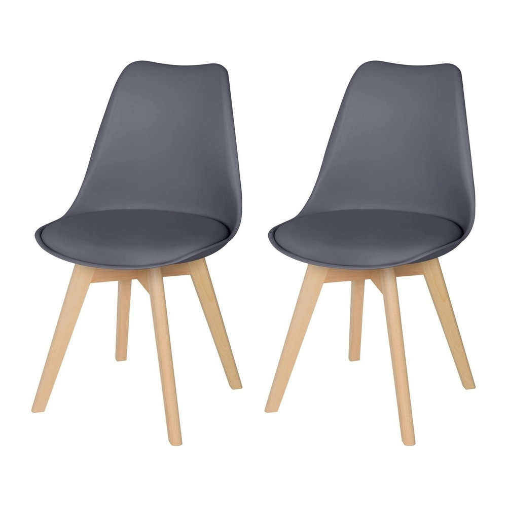 Kit com 2 Cadeiras de jantar Leda com assento estofado e design moderno - Fendi