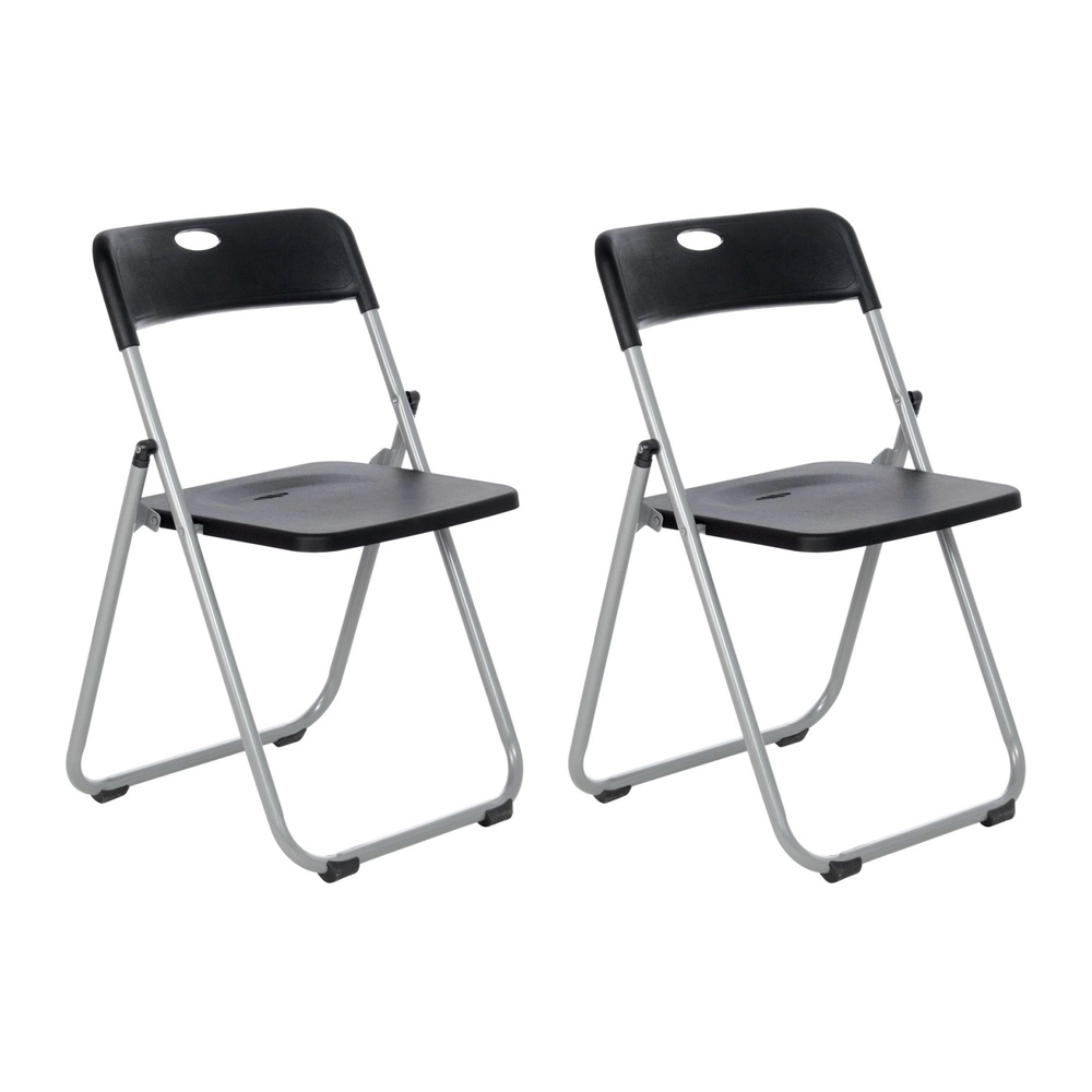 Kit com 2 Cadeiras dobráveis Fort para restaurante e espaços comerciais - Preto Kit com 2 Cadeiras dobráveis Fort para restaurante e espaços comerciais - Preto