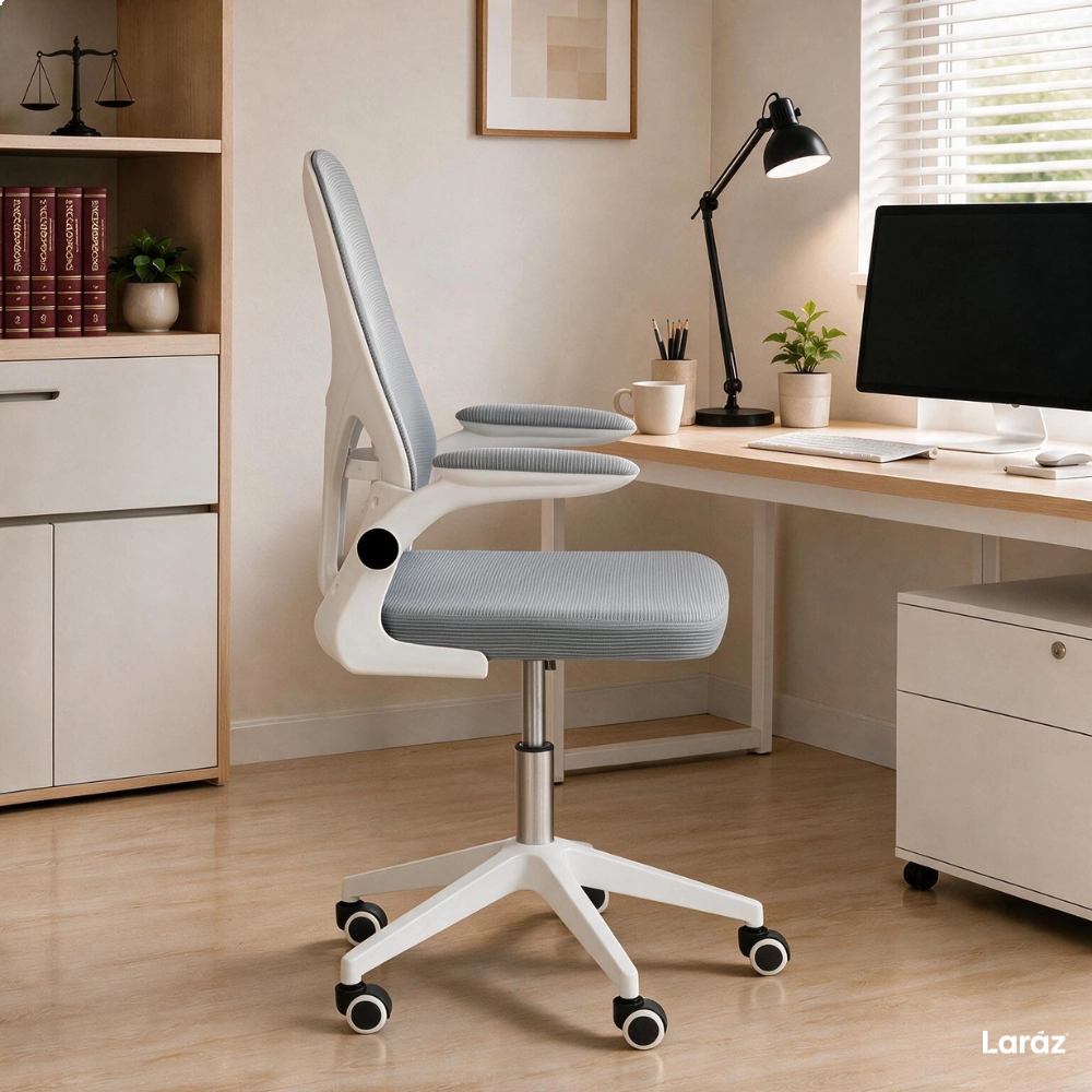 Kit com 2 Cadeiras escritório rodizio office Bytes - Cinza claro Kit com 2 Cadeiras escritório rodizio office Bytes - Cinza claro