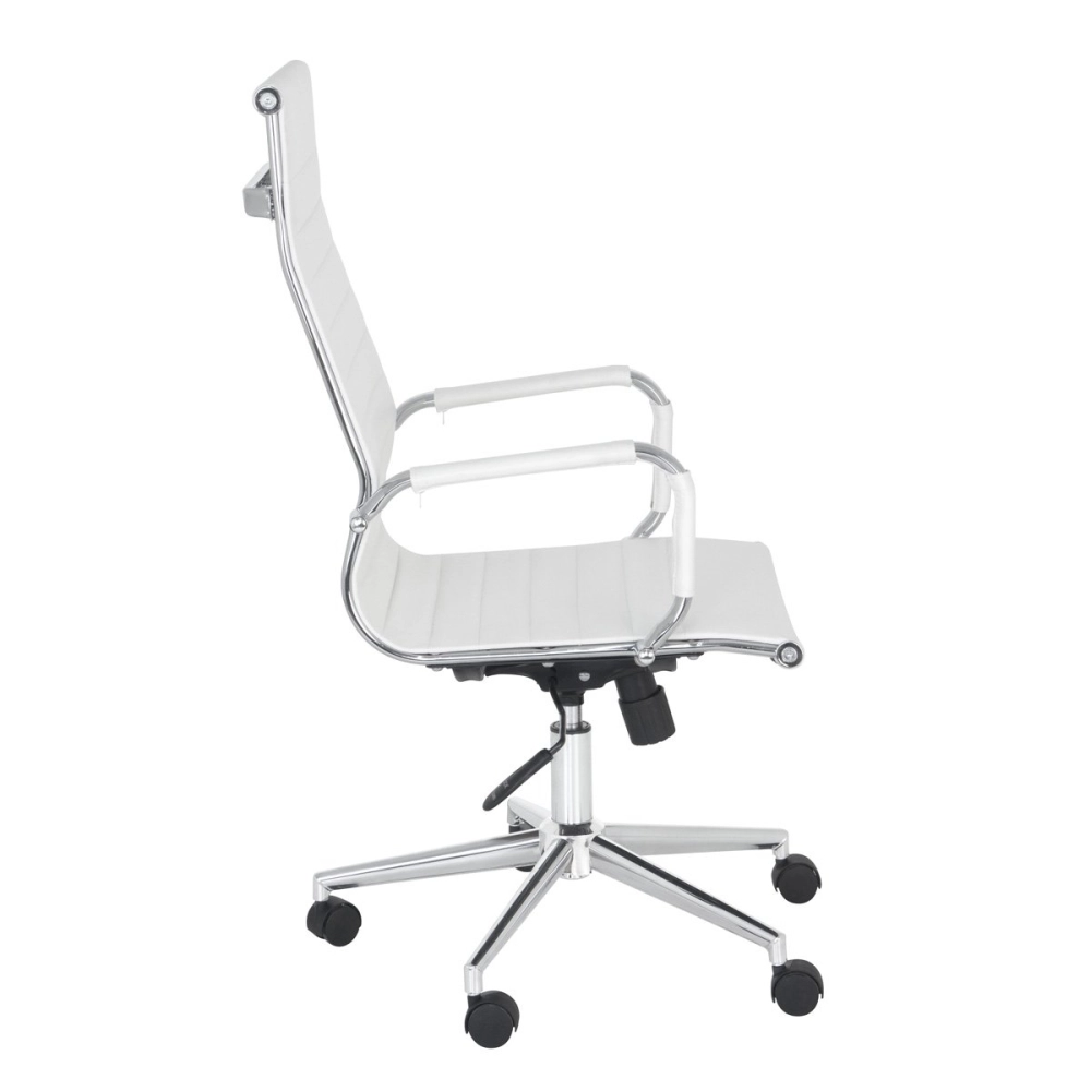 Kit com 2 Cadeiras Esteirinha Diretor com rodízios para escritório - Branco Kit com 2 Cadeiras Esteirinha Diretor com rodízios para escritório - Branco