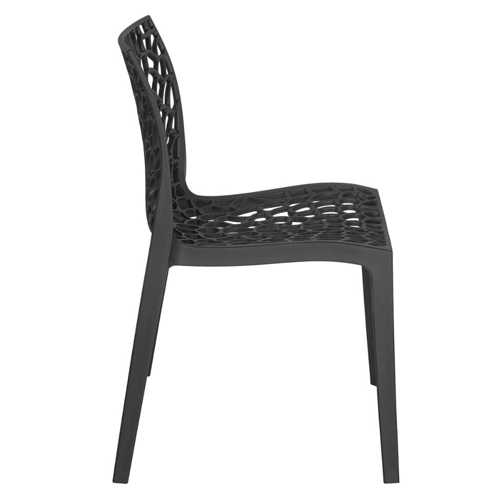 Kit com 2 Cadeiras Gruvyer, Polipropileno com Encosto Versátil para Sala de Jantar Cozinha Bar Jardim Varanda Cafeteria Shopping Salão de Festas, Fosco Preto Kit com 2 Cadeiras Gruvyer, Polipropileno com Encosto Versátil para Sala de Jantar Cozinha Bar Jardim Varanda Cafeteria Shopping Salão de Festas, Fosco Preto