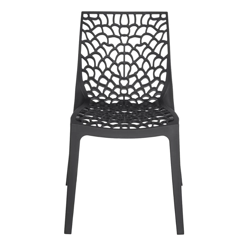 Kit com 2 Cadeiras Gruvyer, Polipropileno com Encosto Versátil para Sala de Jantar Cozinha Bar Jardim Varanda Cafeteria Shopping Salão de Festas, Fosco Preto Kit com 2 Cadeiras Gruvyer, Polipropileno com Encosto Versátil para Sala de Jantar Cozinha Bar Jardim Varanda Cafeteria Shopping Salão de Festas, Fosco Preto