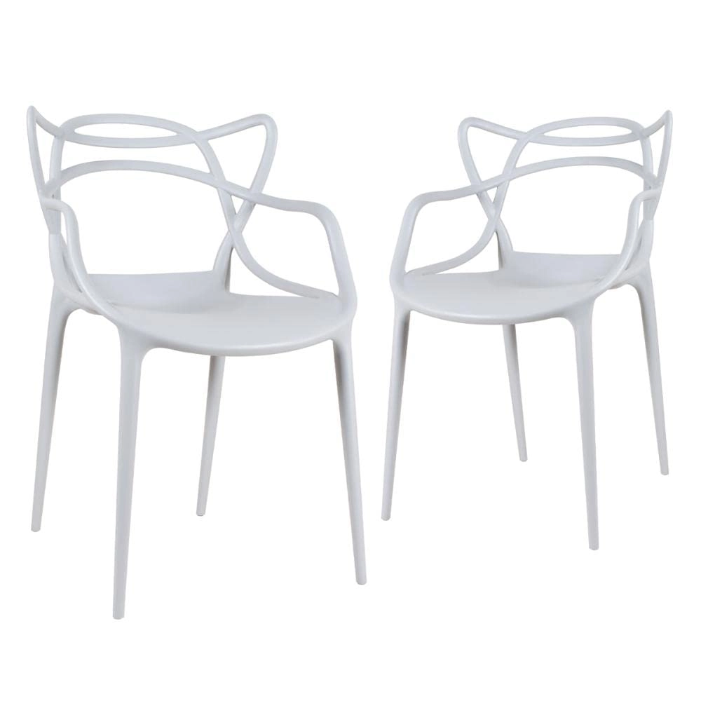 Kit com 2 Cadeiras Master Allegra Design Moderno em Polipropileno para Cozinha e Sala de Jantar - Cinza claro Kit com 2 Cadeiras Master Allegra Design Moderno em Polipropileno para Cozinha e Sala de Jantar - Cinza claro