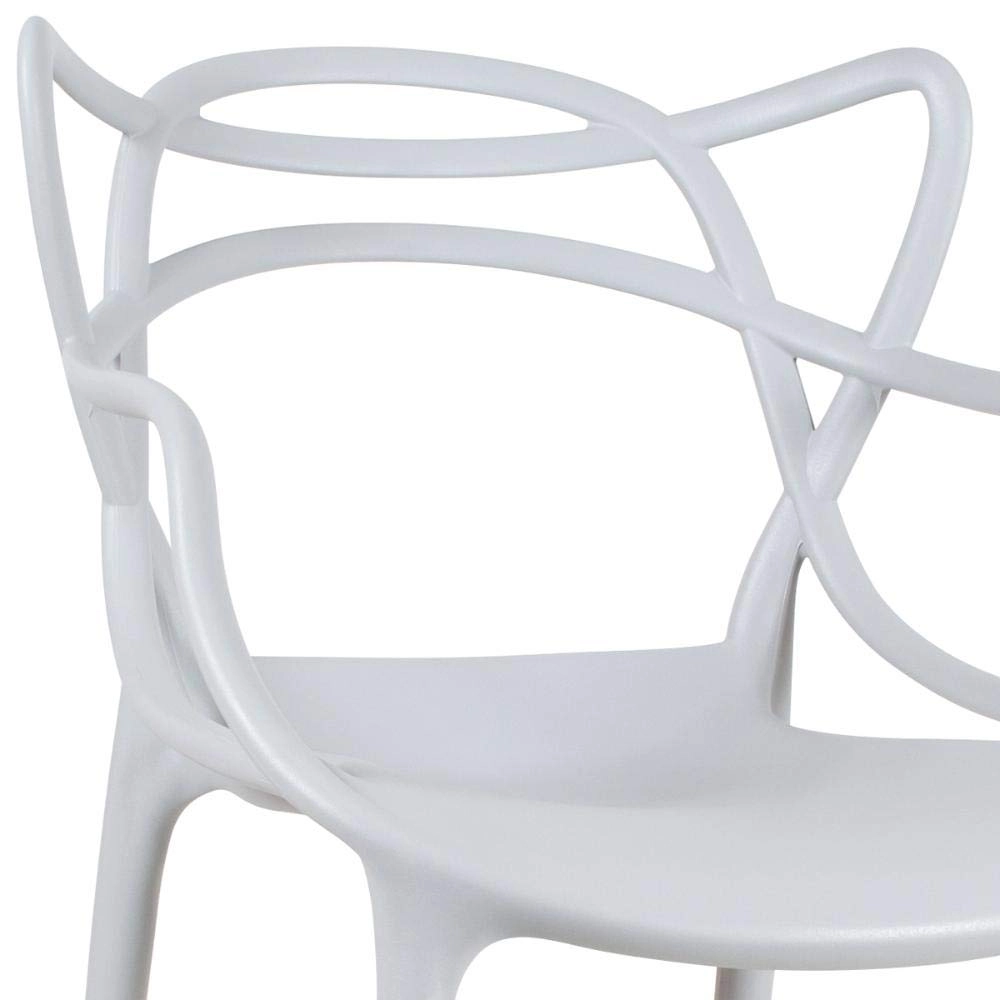 Kit com 2 Cadeiras Master Allegra Design Moderno em Polipropileno para Cozinha e Sala de Jantar - Cinza claro Kit com 2 Cadeiras Master Allegra Design Moderno em Polipropileno para Cozinha e Sala de Jantar - Cinza claro