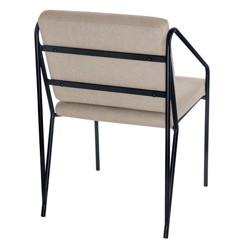 Kit com 2 Cadeiras Poltrona estofada Bergen com design nórdico escandinavo - nude Kit com 2 Cadeiras Poltrona estofada Bergen com design nórdico escandinavo - nude