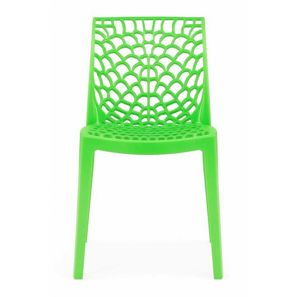 Kit com 4 Cadeiras Gruvyer com Design Contemporâneo Encosto e Assento Anatômico - Verde Claro Kit com 4 Cadeiras Gruvyer com Design Contemporâneo Encosto e Assento Anatômico - Verde Claro