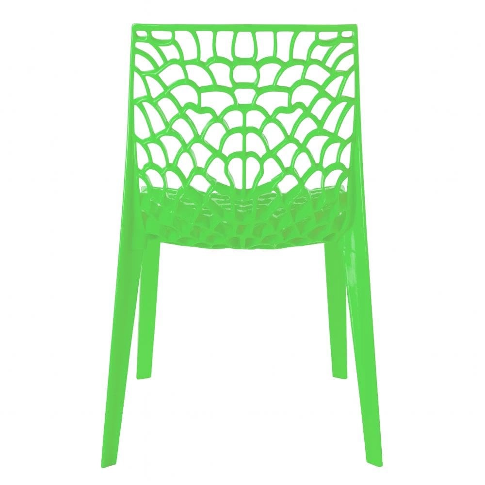 Kit com 4 Cadeiras Gruvyer com Design Contemporâneo Encosto e Assento Anatômico - Verde Claro Kit com 4 Cadeiras Gruvyer com Design Contemporâneo Encosto e Assento Anatômico - Verde Claro