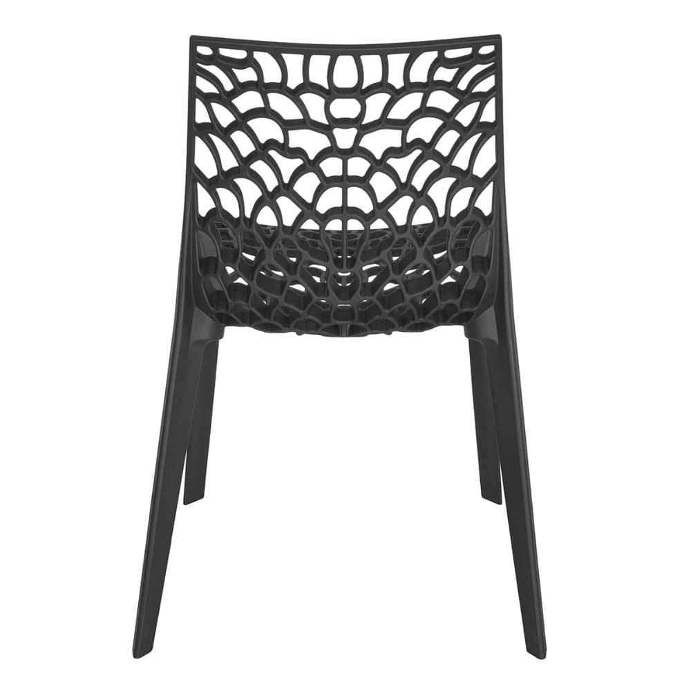 Kit com 4 Cadeiras Gruvyer, Polipropileno com Encosto Versátil para Sala de Jantar Cozinha Bar Jardim Varanda Cafeteria Shopping Salão de Festas, Fosco Preto Kit com 4 Cadeiras Gruvyer, Polipropileno com Encosto Versátil para Sala de Jantar Cozinha Bar Jardim Varanda Cafeteria Shopping Salão de Festas, Fosco Preto