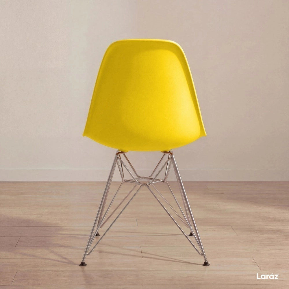 Kit com 6 Cadeiras de jantar Charles Eames Eiffel DKR em Polipropileno - Amarelo Kit com 6 Cadeiras de jantar Charles Eames Eiffel DKR em Polipropileno - Amarelo