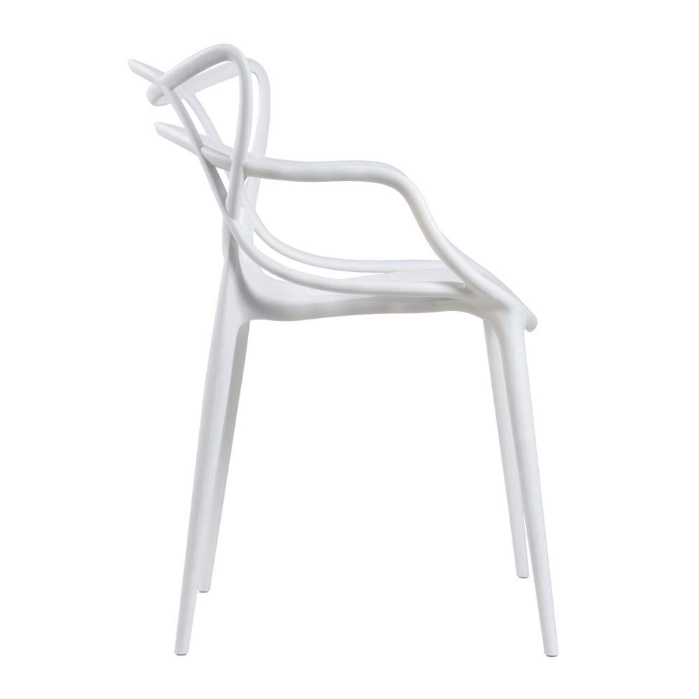 Kit com 6 Cadeiras Master Allegra Design Moderno em Polipropileno para Cozinha e Sala de Jantar - Branco Kit com 6 Cadeiras Master Allegra Design Moderno em Polipropileno para Cozinha e Sala de Jantar - Branco