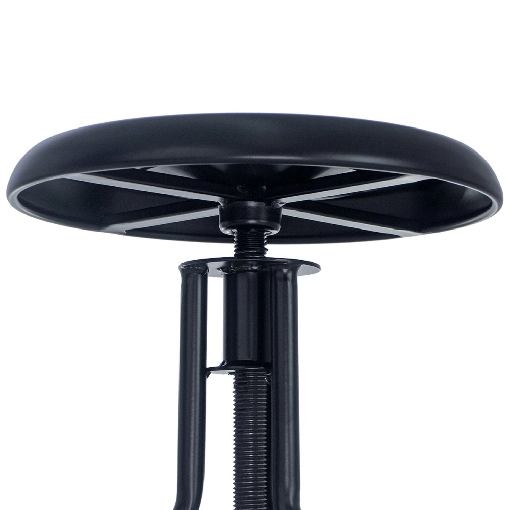 Kit com 8 Banquetas altas para cozinha industrial York com banco giratório - Preto Kit com 8 Banquetas altas para cozinha industrial York com banco giratório - Preto
