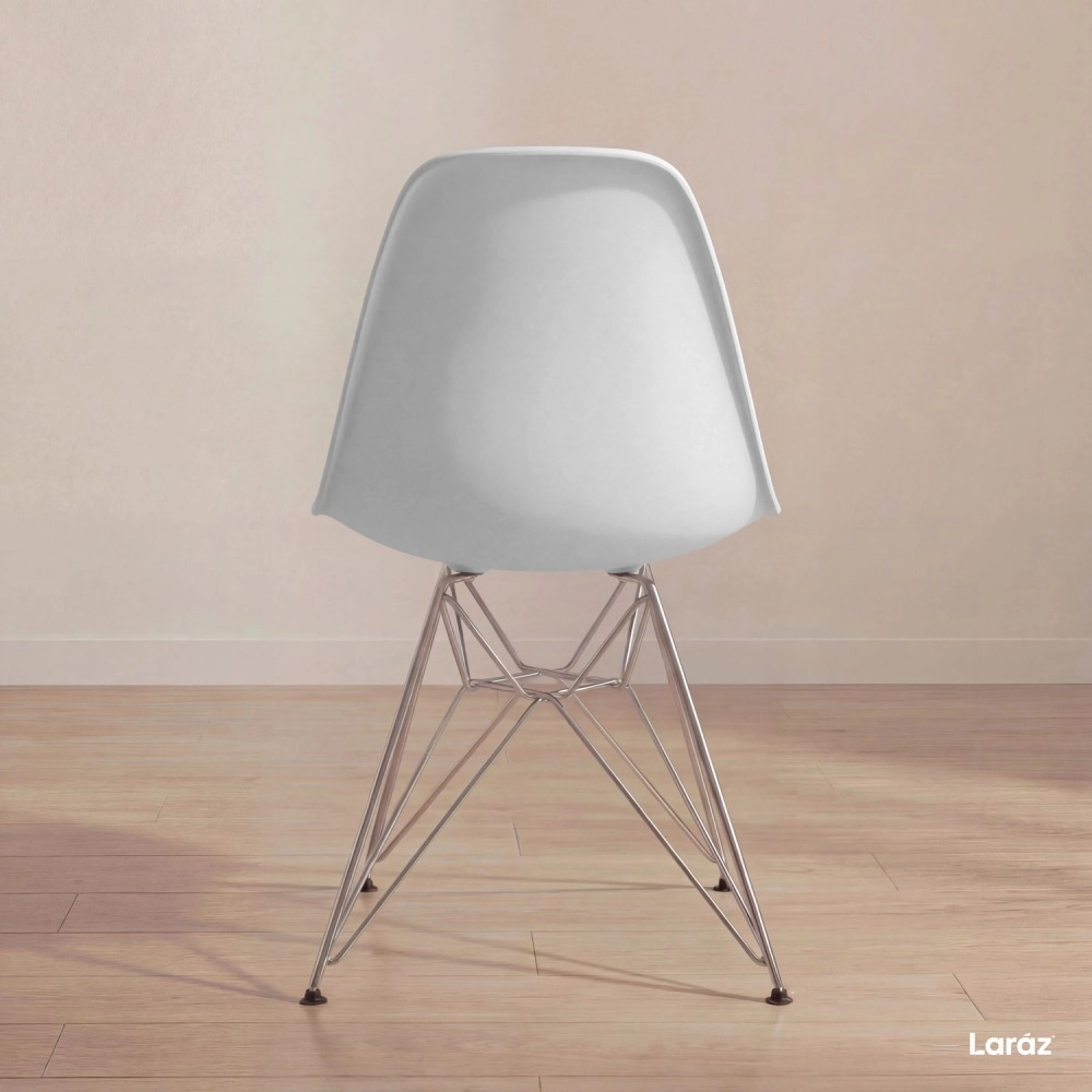 Kit com 8 Cadeiras de jantar Charles Eames Eiffel DKR em Polipropileno - Cinza claro Kit com 8 Cadeiras de jantar Charles Eames Eiffel DKR em Polipropileno - Cinza claro