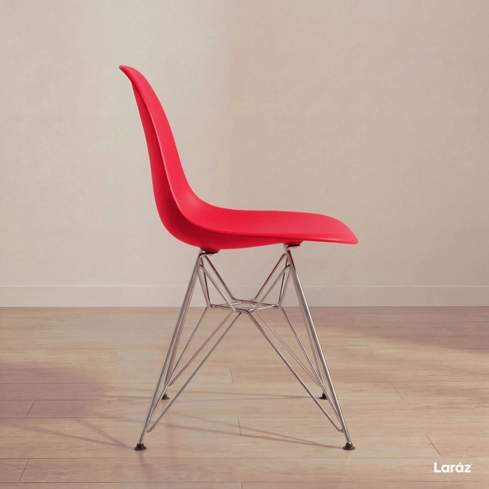 Kit com 8 Cadeiras de jantar Charles Eames Eiffel DKR em Polipropileno - Vermelho Kit com 8 Cadeiras de jantar Charles Eames Eiffel DKR em Polipropileno - Vermelho