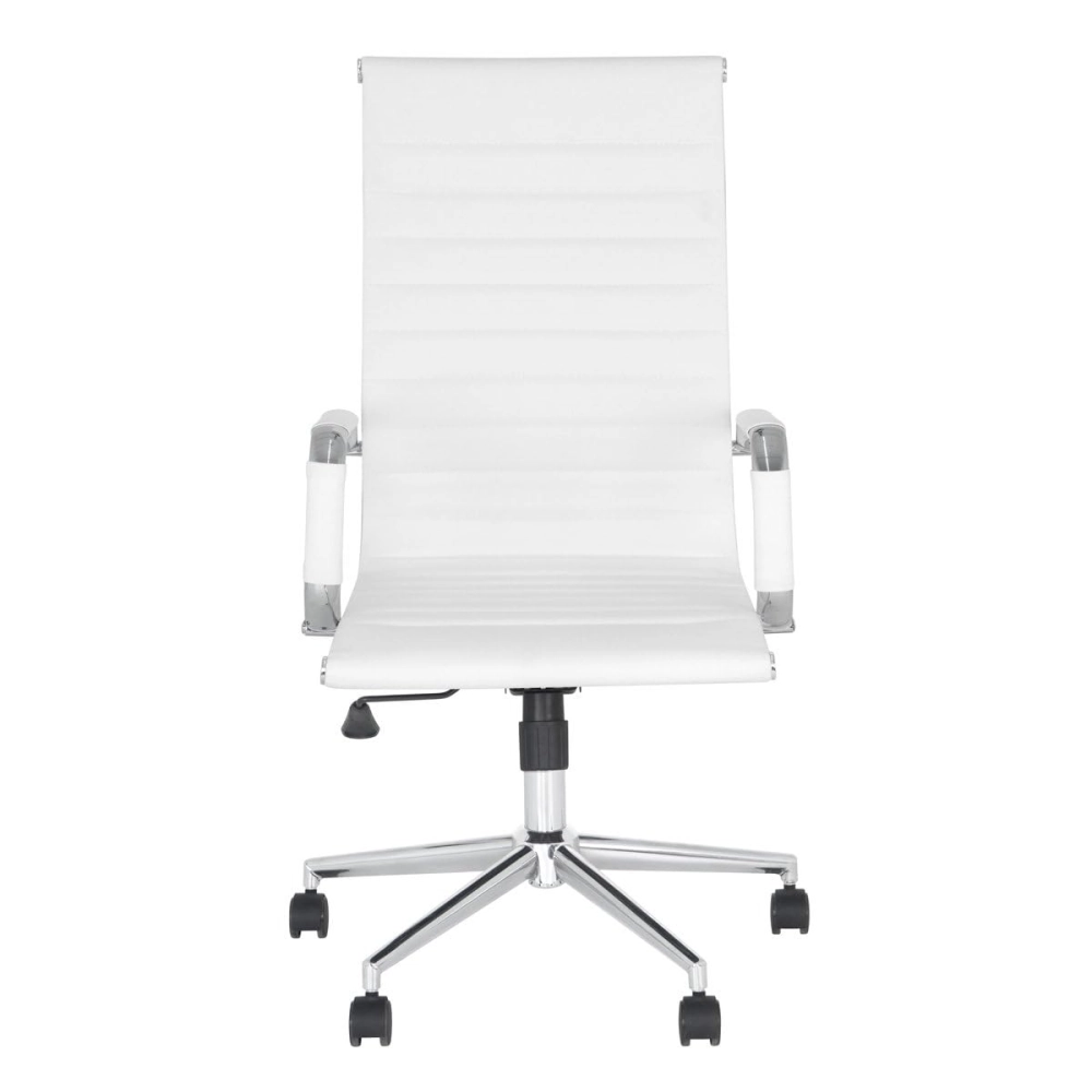 Kit com 8 Cadeiras Esteirinha Diretor com rodízios para escritório - Branco Kit com 8 Cadeiras Esteirinha Diretor com rodízios para escritório - Branco