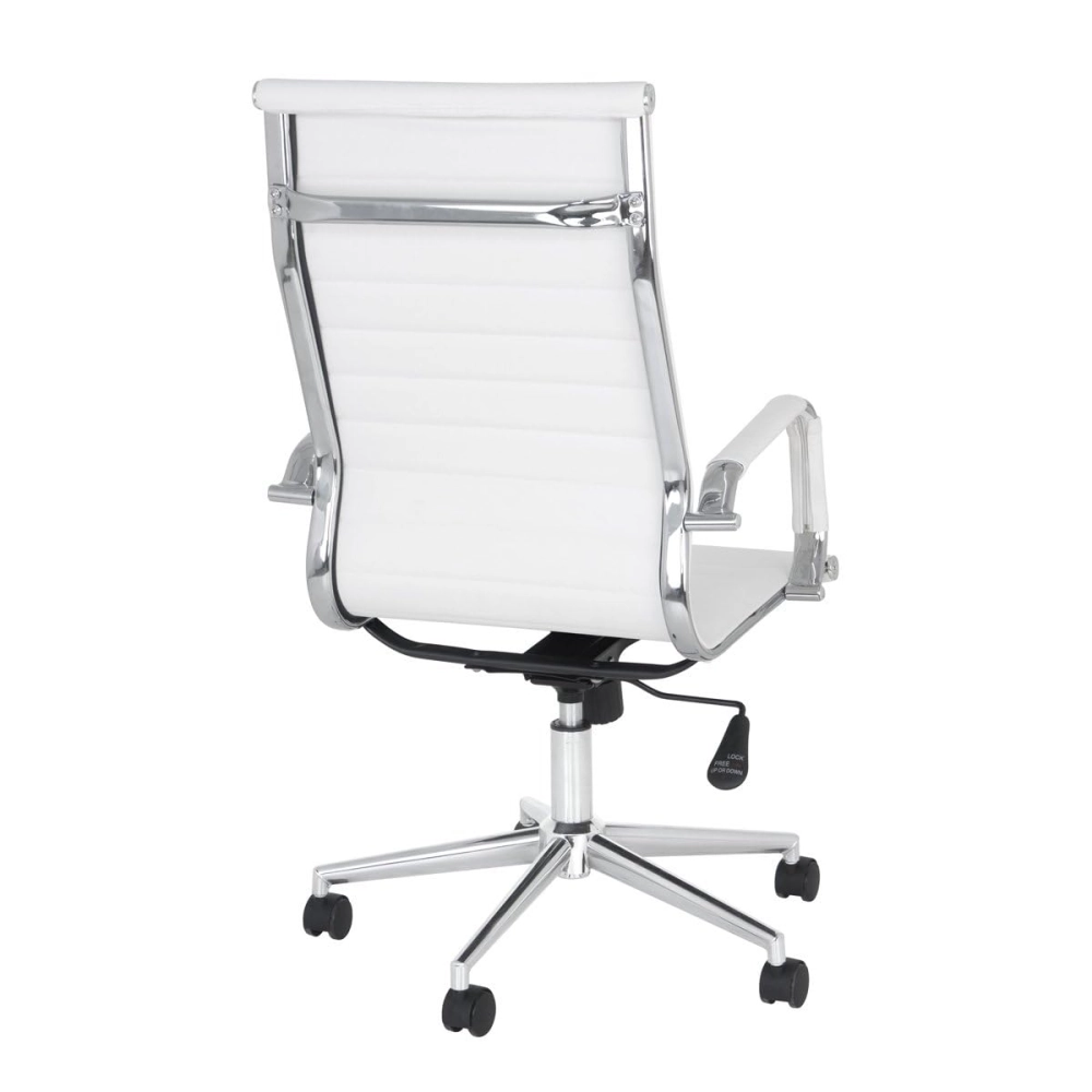Kit com 8 Cadeiras Esteirinha Diretor com rodízios para escritório - Branco Kit com 8 Cadeiras Esteirinha Diretor com rodízios para escritório - Branco