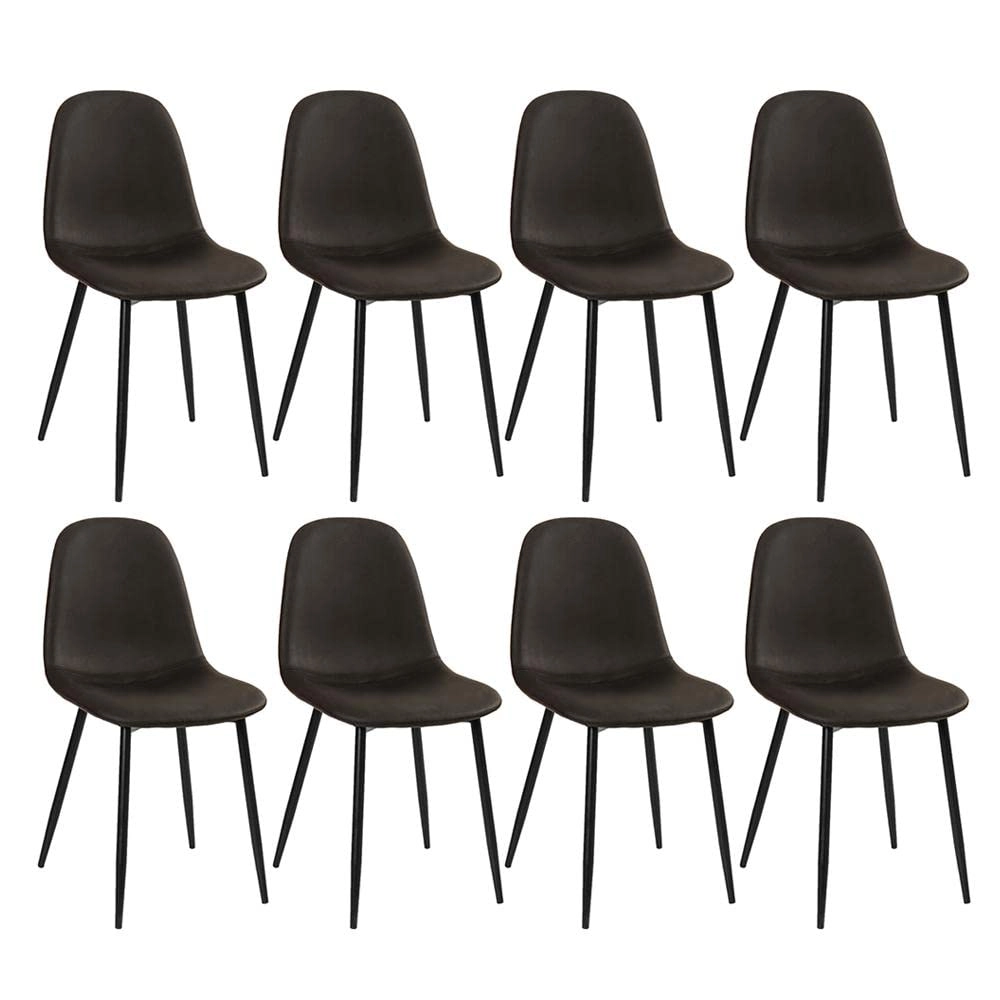 Kit com 8 Cadeiras estofadas Montana - Preto