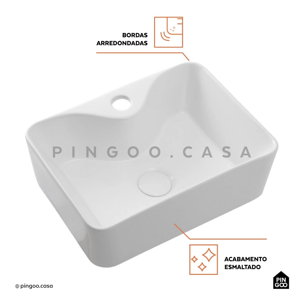 Kit Cuba Cornalina e Torneira Baixa Amazonas Branco