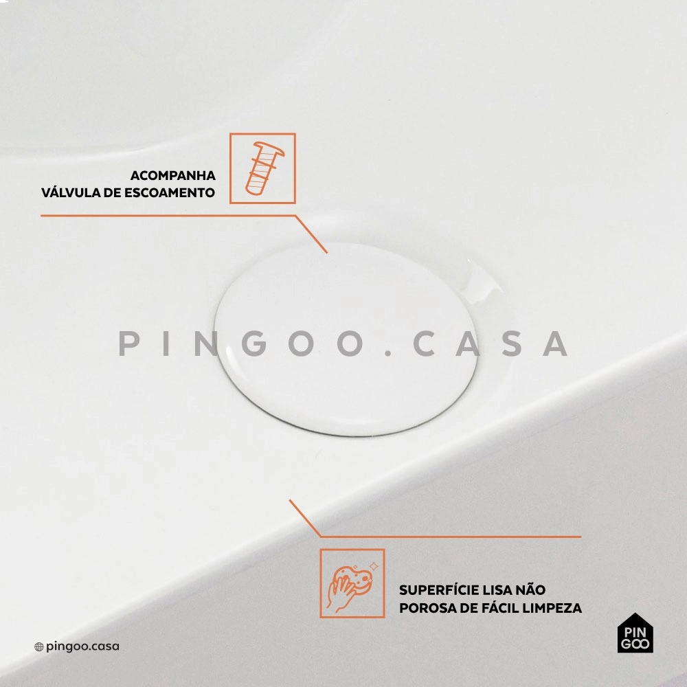 Kit Cuba Cornalina e Torneira Baixa Amazonas Branco