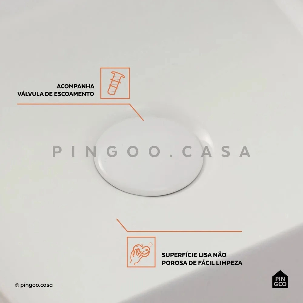 Kit Cuba Crisoprásio e Torneira Alta Madeira - Branco e Preto