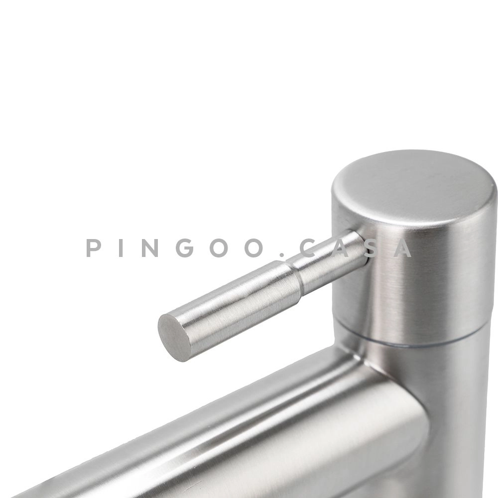 Kit Cuba de Apoio para Banheiro e Torneira Baixa em Aço Inox Amazonas Pingoo.casa - Branco e Prata