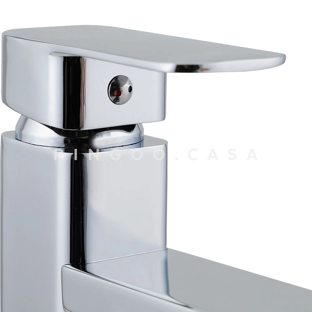 Kit Cuba de Apoio para Banheiro e Torneira Misturador Monocomando Alta Madeira Pingoo.casa - Branco e Prata Kit Cuba de Apoio para Banheiro e Torneira Misturador Monocomando Alta Madeira Pingoo.casa - Branco e Prata