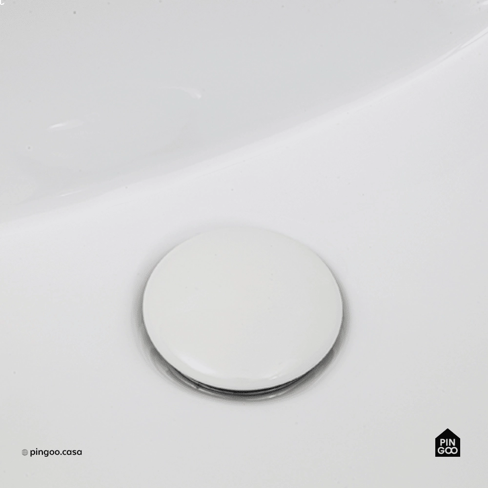 Kit Cuba de Apoio para Banheiro e Torneira Misturador Monocomando Alta Paraná Pingoo.casa - Branco e Prata Kit Cuba de Apoio para Banheiro e Torneira Misturador Monocomando Alta Paraná Pingoo.casa - Branco e Prata