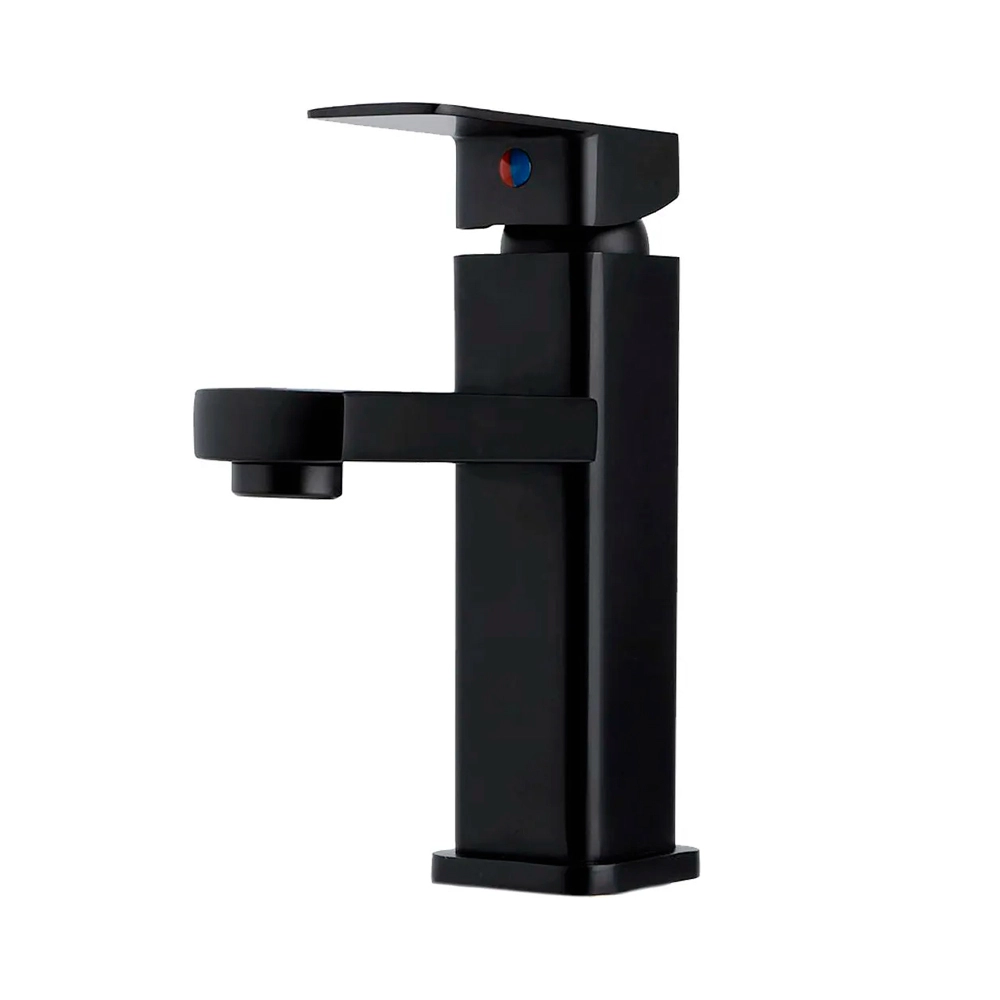 Kit Cuba de Apoio para Banheiro e Torneira Misturador Monocomando Baixa Madeira Pingoo.casa - Branco e Preto