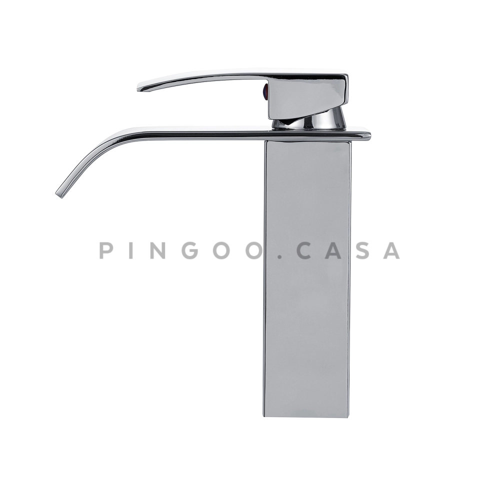 Kit Cuba de Apoio para Banheiro e Torneira Misturador Monocomando Baixa Paraná Pingoo.casa - Branco e Prata Kit Cuba de Apoio para Banheiro e Torneira Misturador Monocomando Baixa Paraná Pingoo.casa - Branco e Prata