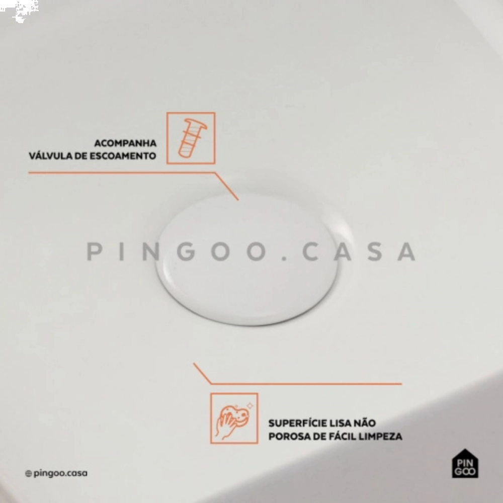 Kit Cuba de Apoio Slim Crisoprásio e Torneira Misturador Monocomando Baixa Madeira Pingoo.casa - Branco e Prata Kit Cuba de Apoio Slim Crisoprásio e Torneira Misturador Monocomando Baixa Madeira Pingoo.casa - Branco e Prata
