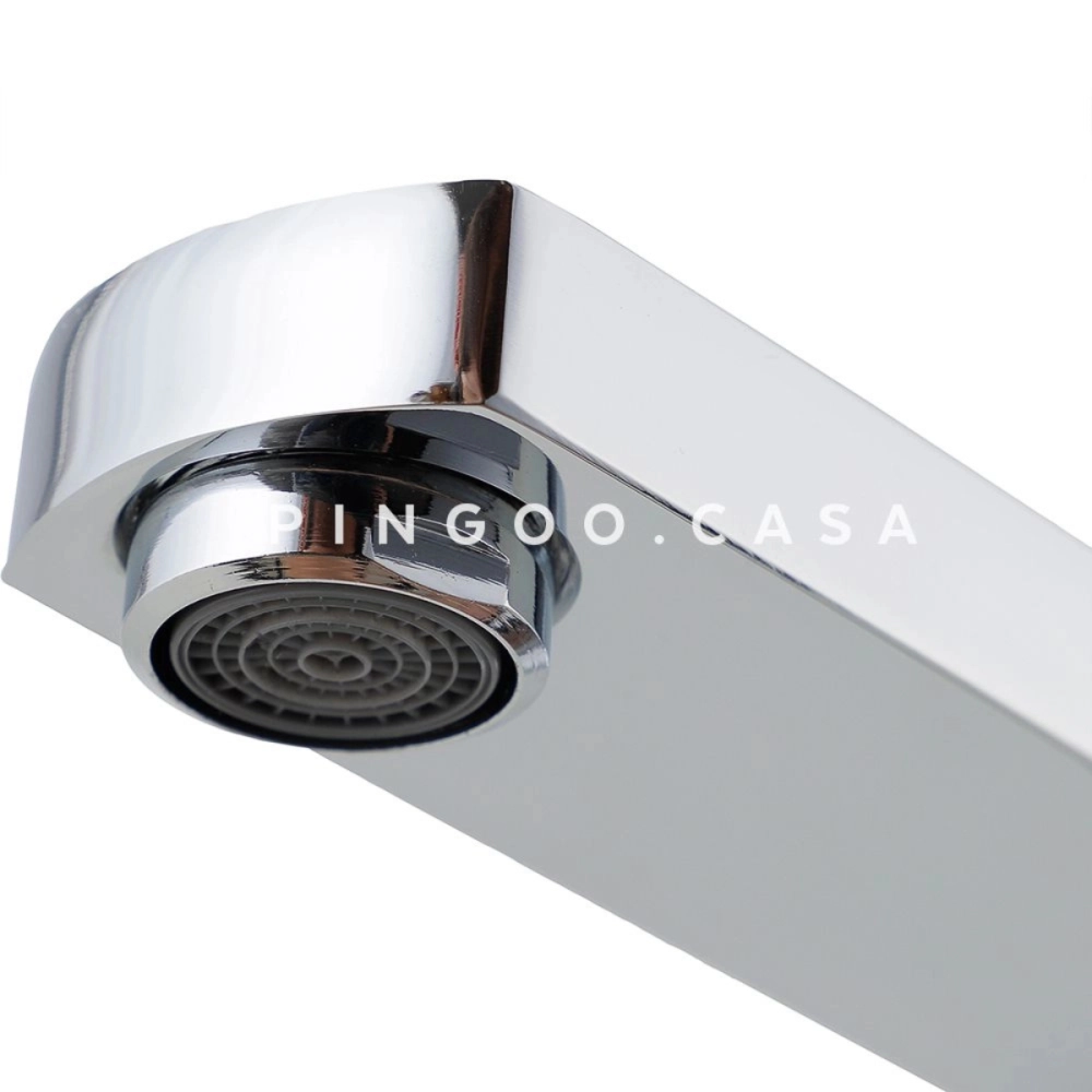 Kit Cuba de Apoio Slim Crisoprásio e Torneira Misturador Monocomando Baixa Madeira Pingoo.casa - Branco e Prata Kit Cuba de Apoio Slim Crisoprásio e Torneira Misturador Monocomando Baixa Madeira Pingoo.casa - Branco e Prata