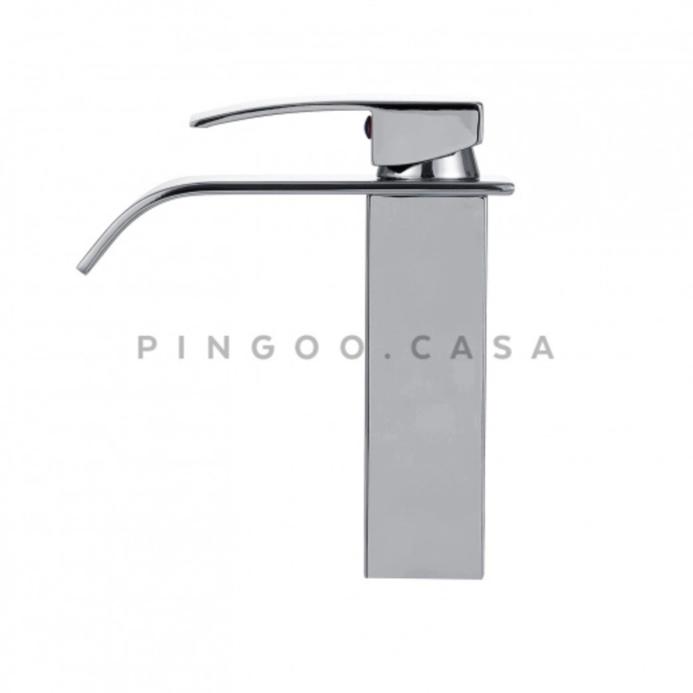 Kit Cuba de Apoio Slim Crisoprásio e Torneira Misturador Monocomando Baixa Paraná Pingoo.casa - Branco e Prata Kit Cuba de Apoio Slim Crisoprásio e Torneira Misturador Monocomando Baixa Paraná Pingoo.casa - Branco e Prata