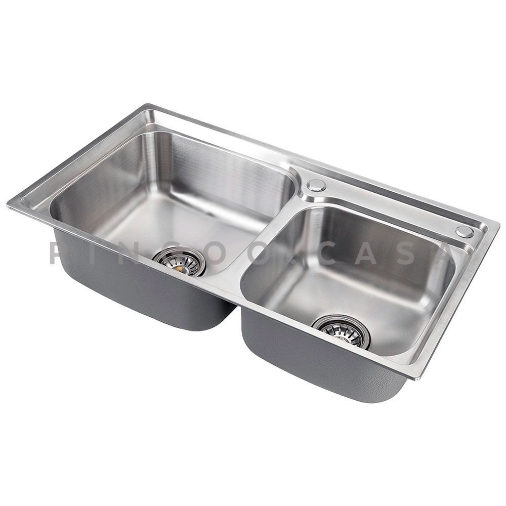 Kit Cuba Dupla Gourmet para Cozinha com Acessórios Aço Inox 201 78x43cm e Tábua de Corte Potiguara