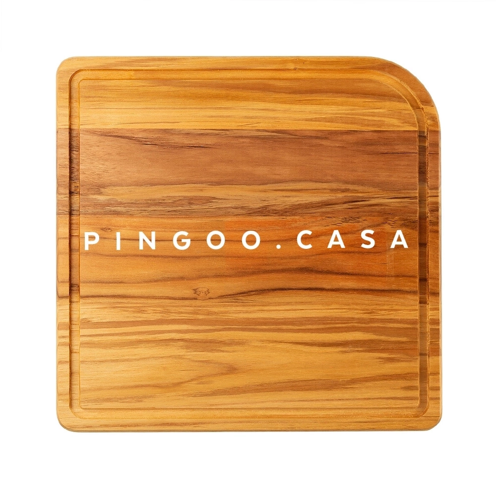 Kit Cuba Dupla Gourmet para Cozinha com Acessórios Aço Inox 201 78x43cm e Tábua de Corte Potiguara