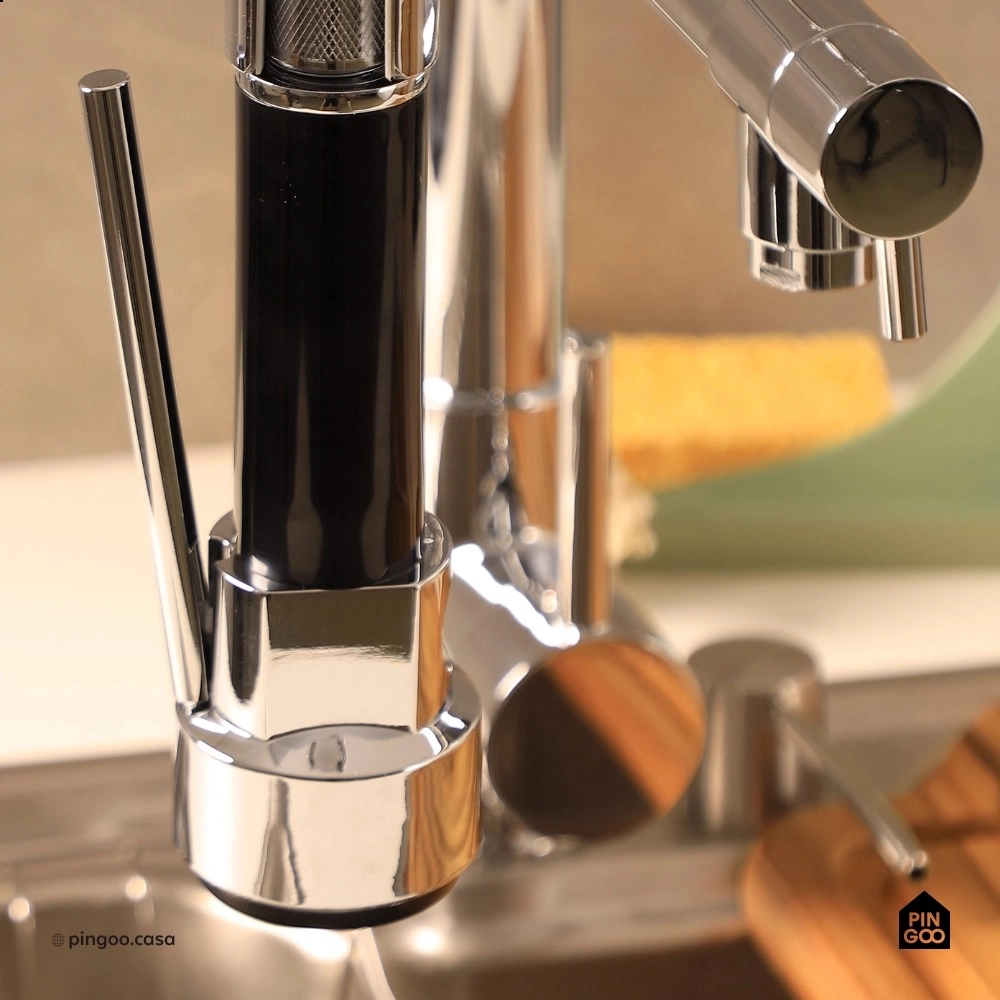 Kit Cuba Dupla Gourmet para Cozinha com Acessórios Aço Inox 201 78x43cm Potiguara e Torneira Misturador Monocomando Munim Prata