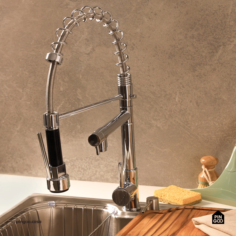 Kit Cuba Dupla Gourmet para Cozinha com Acessórios e Lixeira Aço Inox 201 78x43cm Potiguara e Torneira Misturador Monocomando Munim Prata
