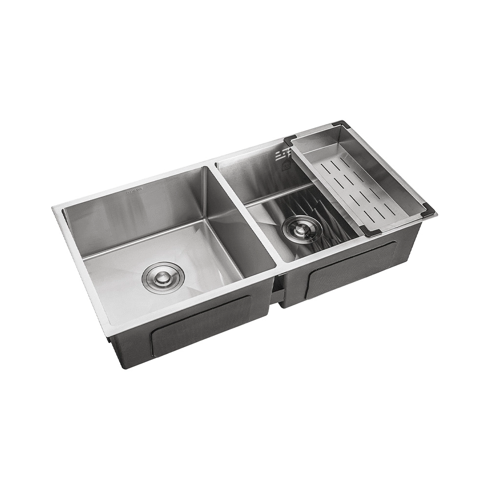 Kit Cuba Dupla Gourmet Tukano e Torneira Misturador Monocomando Extensível Apurema Pingoo.casa - Prata