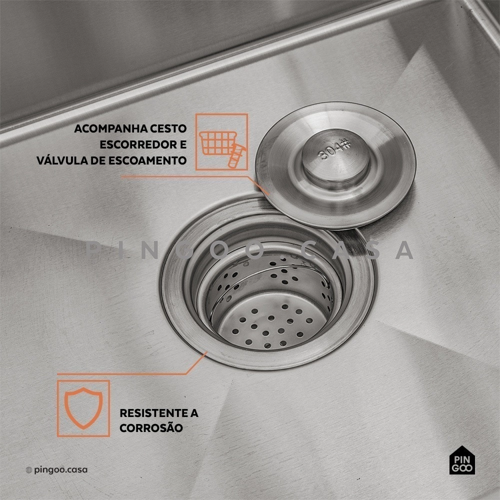 Kit Cuba Dupla Gourmet Tukano e Torneira Misturador Monocomando Muru Pingoo.casa - Prata